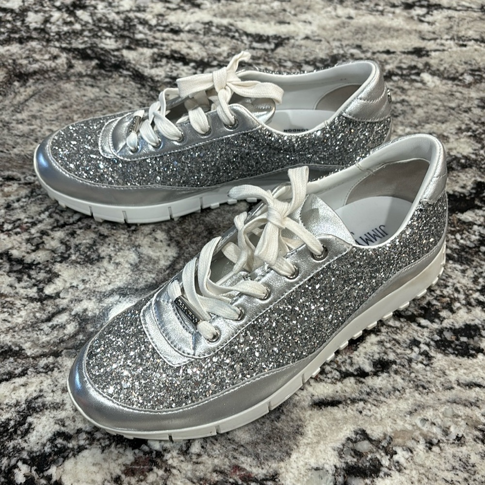 Jimmy Choo sparkle running shoes